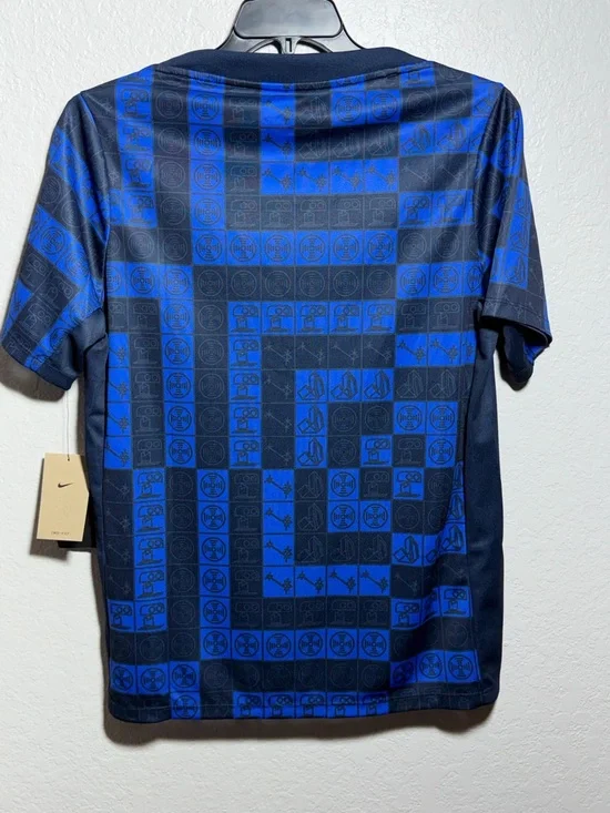 Nike Pumas UNAM Blue and Black Checkered Home Jersey - Picture 3 of 4